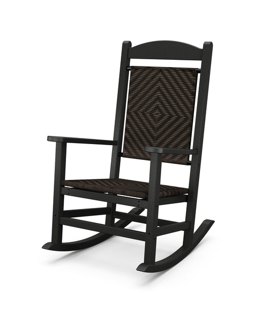 POLYWOOD Presidential Woven Rocking Chair in Black / Cahaba image