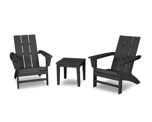 POLYWOOD Modern Adirondack 3-Piece Set in Black image