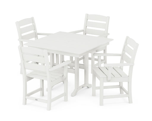 POLYWOOD Lakeside 5-Piece Farmhouse Dining Set in Vintage White image