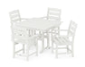 POLYWOOD Lakeside 5-Piece Farmhouse Dining Set in Vintage White image