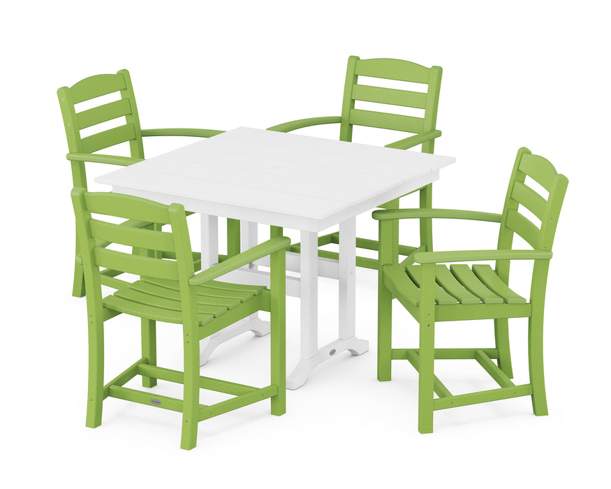 POLYWOOD La Casa Cafe 5-Piece Farmhouse Dining Set in Lime