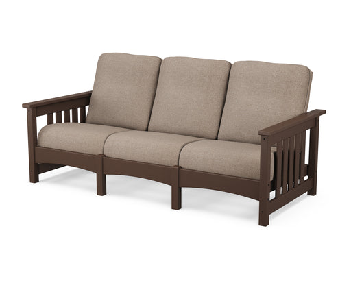 POLYWOOD Mission Sofa in Mahogany / Spiced Burlap image