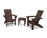 POLYWOOD Modern 3-Piece Curveback  Adirondack Set in Mahogany image