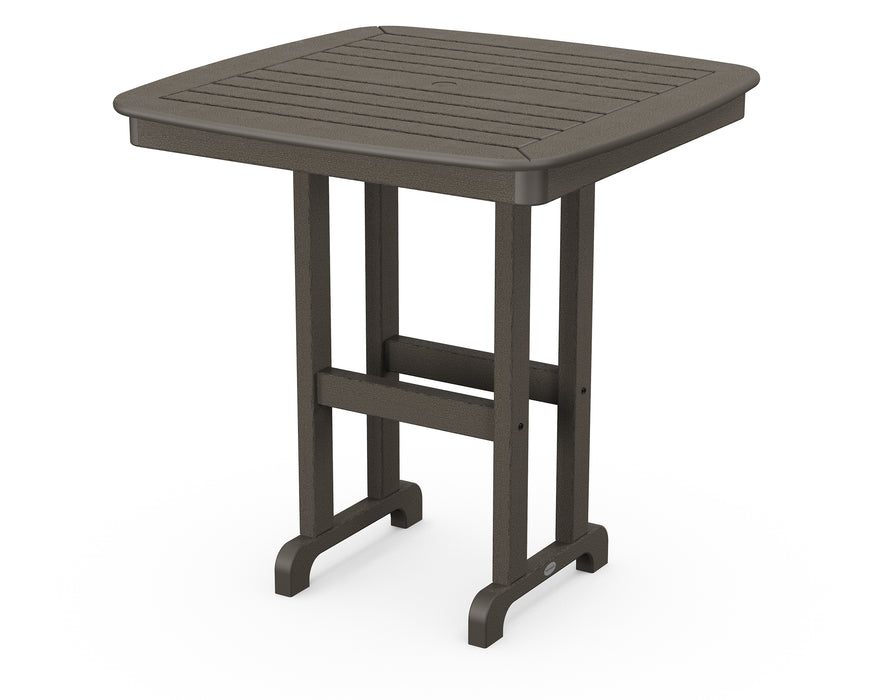POLYWOOD Nautical 37" Counter Table in Vintage Coffee