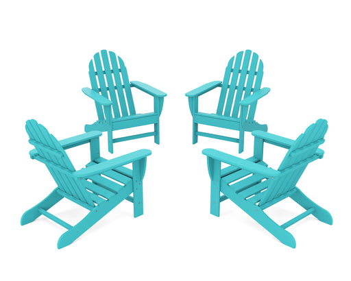 POLYWOOD 4-Piece Classic Adirondack Conversation Set in Aruba image