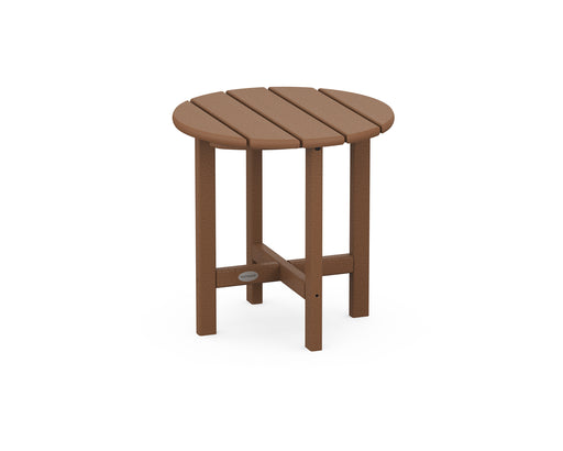 POLYWOOD Round 18" Side Table in Teak image