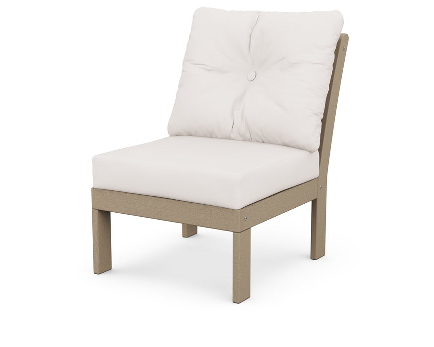 POLYWOOD Vineyard Modular Armless Chair in Vintage Sahara / Bird's Eye