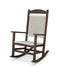 POLYWOOD Presidential Woven Rocking Chair in Mahogany / White Loom image
