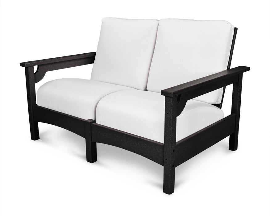 POLYWOOD Club Loveseat in Black / Bird's Eye image