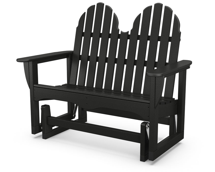 POLYWOOD Classic Adirondack 48" Glider in Black