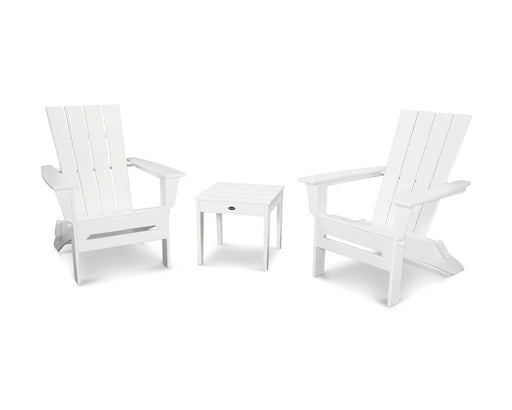 POLYWOOD Quattro 3-Piece Adirondack Set in White image