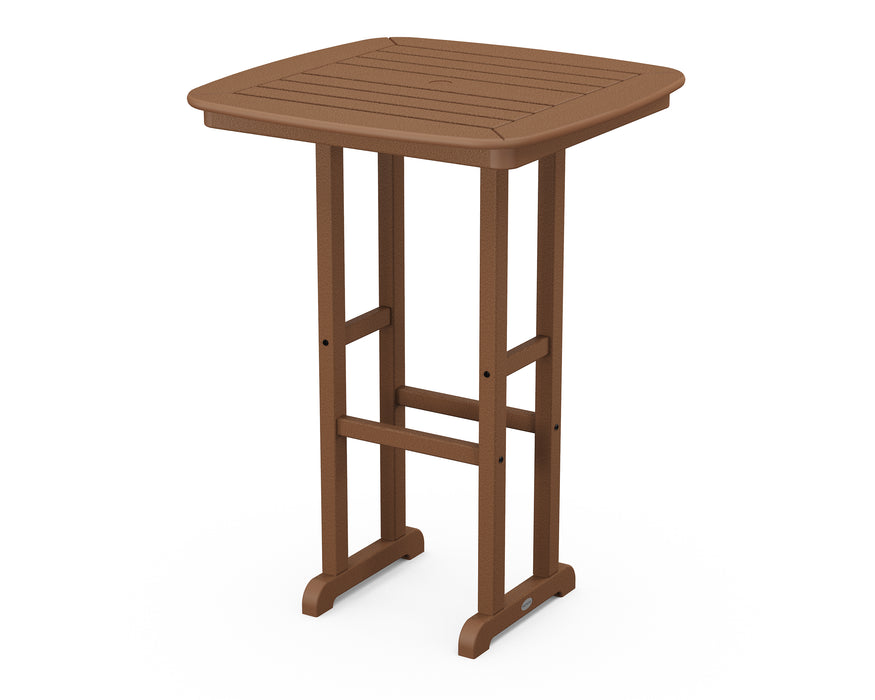 POLYWOOD Nautical 31" Bar Table in Teak