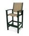 POLYWOOD Coastal Bar Chair in Green / Burlap Sling image