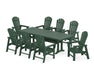 POLYWOOD South Beach 9-Piece Farmhouse Dining Set with Trestle Legs in Green image