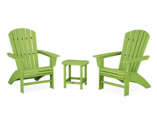 POLYWOOD Nautical 3-Piece Curveback Adirondack Set in Lime image