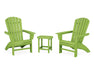 POLYWOOD Nautical 3-Piece Curveback Adirondack Set in Lime image