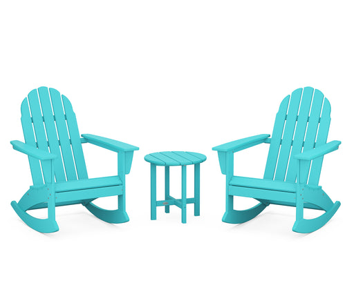 POLYWOOD Vineyard 3-Piece Adirondack Rocking Chair Set in Aruba image