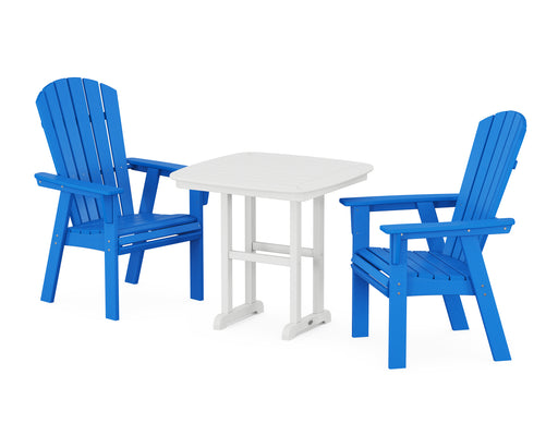 POLYWOOD Nautical Adirondack 3-Piece Dining Set in Pacific Blue image