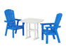 POLYWOOD Nautical Adirondack 3-Piece Dining Set in Pacific Blue image