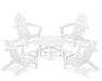 POLYWOOD Classic Adirondack 5-Piece Conversation Set in White image