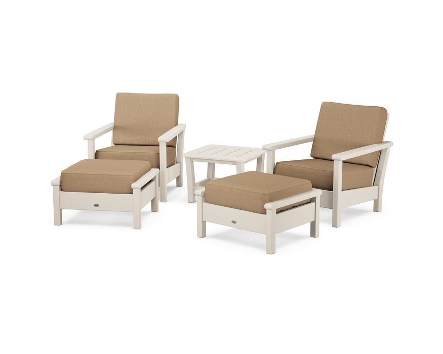 POLYWOOD Harbour 5-Piece Deep Seating Chair Set in Sand / Sesame image