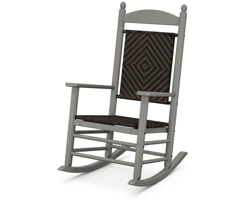 POLYWOOD Jefferson Woven Rocking Chair in Slate Grey / Cahaba image