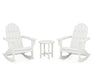 POLYWOOD Vineyard 3-Piece Adirondack Rocking Chair Set in Vintage White image