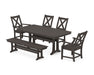 POLYWOOD Braxton 6-Piece Dining Set with Trestle Legs in Vintage Coffee image