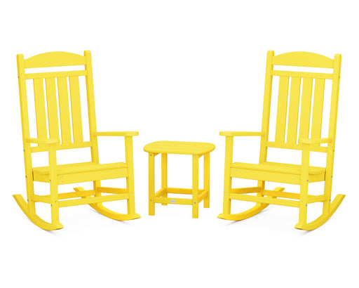 POLYWOOD Presidential Rocker 3-Piece Set in Lemon image