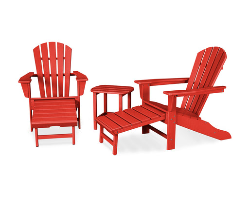 POLYWOOD Palm Coast Ultimate Adirondack 3-Piece Set in Sunset Red image