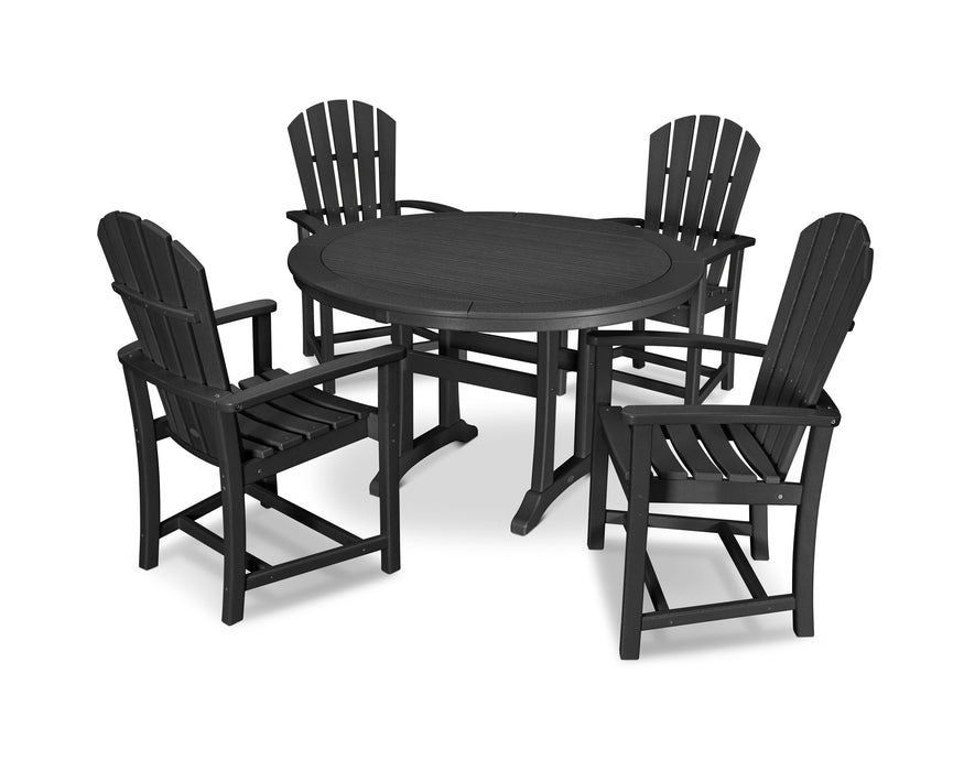 POLYWOOD 5 Piece Palm Coast Dining Set in Black