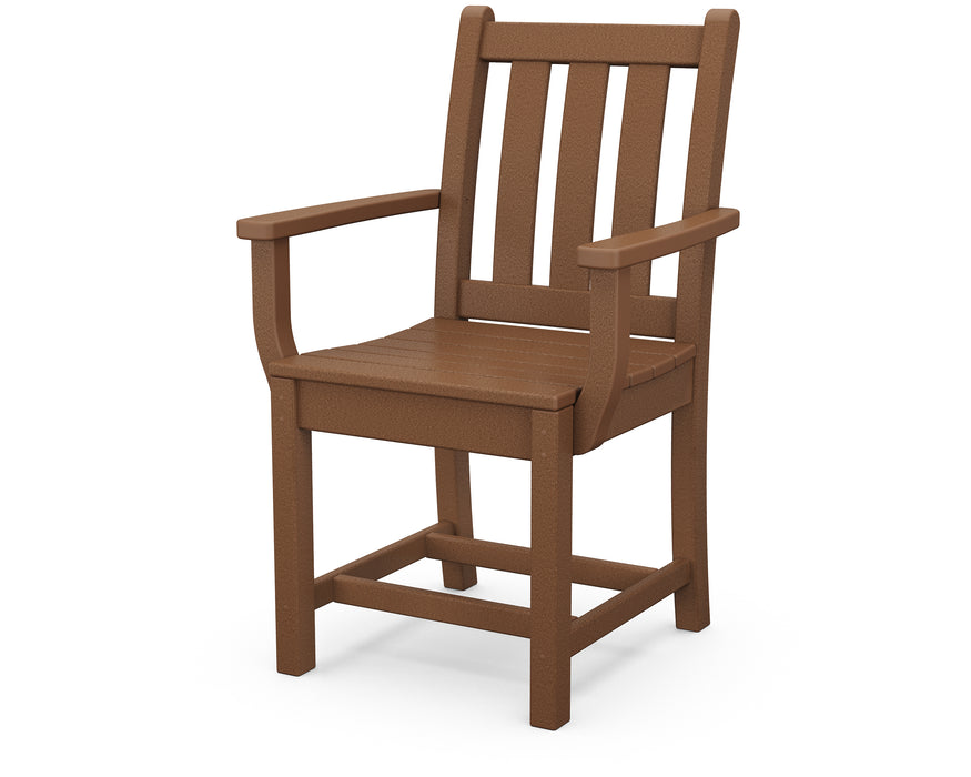 POLYWOOD Traditional Garden Dining Arm Chair in Teak image