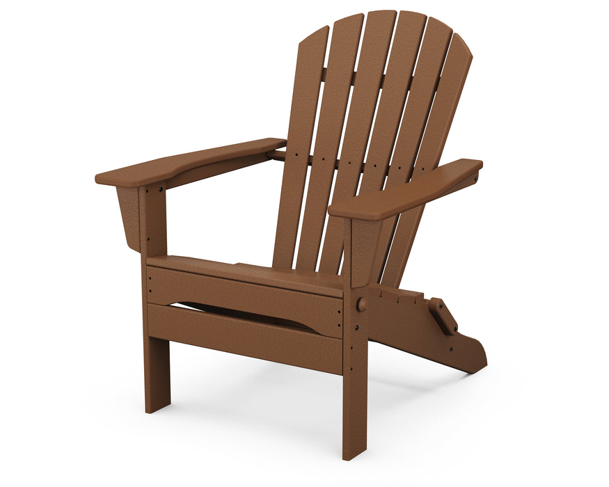 POLYWOOD South Beach Folding Adirondack Chair in Teak image