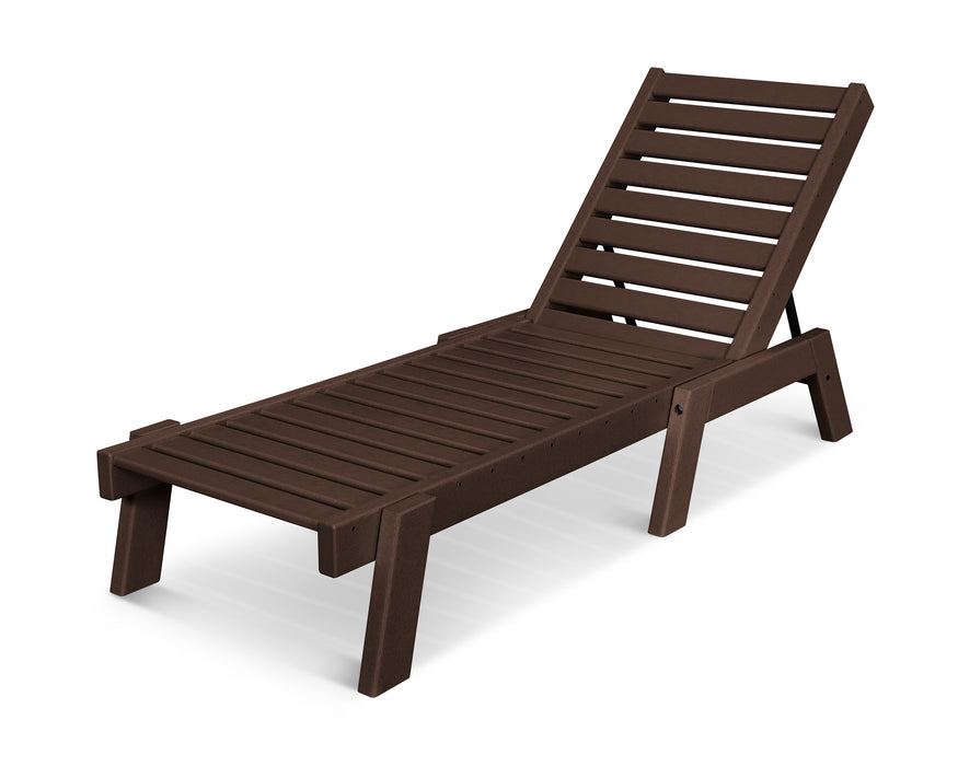 POLYWOOD Captain Chaise in Mahogany