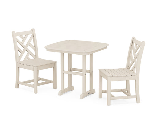 POLYWOOD Chippendale Side Chair 3-Piece Dining Set in Sand image