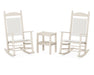 POLYWOOD Jefferson 3-Piece Woven Rocker Set in Sand / White Loom image