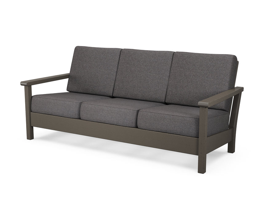 POLYWOOD Harbour Deep Seating Sofa in Vintage Coffee / Ash Charcoal image