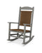 POLYWOOD Presidential Woven Rocking Chair in Slate Grey / Tigerwood image