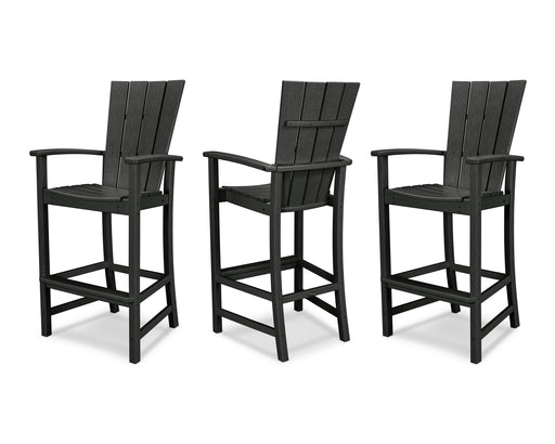 POLYWOOD Quattro 3-Piece Bar Set in Black image