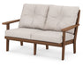 POLYWOOD Lakeside Deep Seating Loveseat in Teak / Dune Burlap image