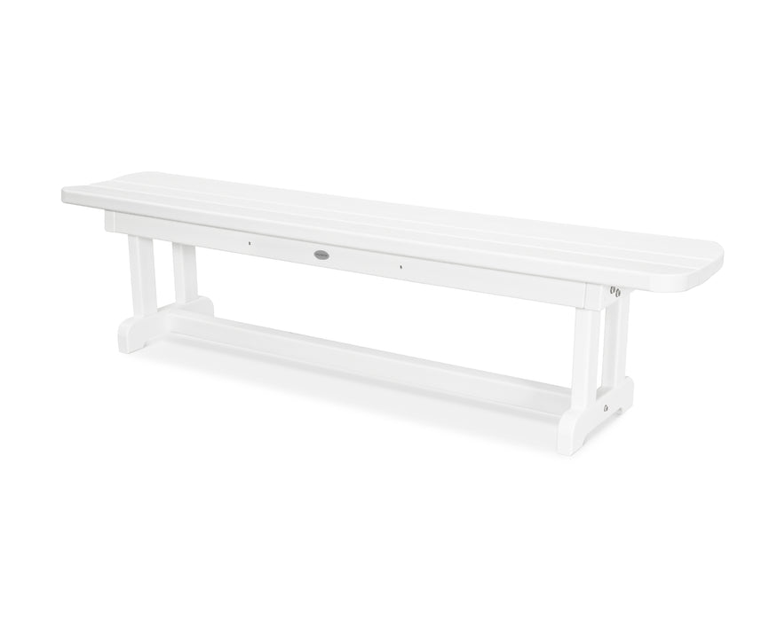 POLYWOOD Park 72" Harvester Backless Bench in White image