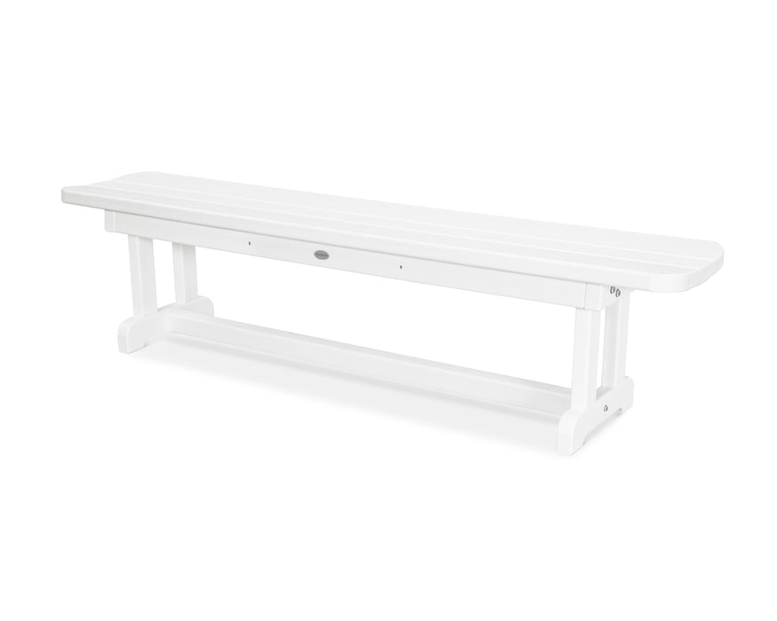 POLYWOOD Park 72" Harvester Backless Bench in White