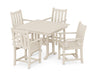 POLYWOOD Traditional Garden 5-Piece Farmhouse Dining Set in Sand image