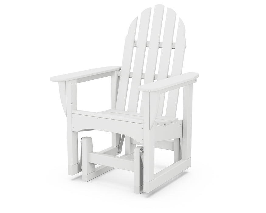 POLYWOOD Classic Adirondack Glider Chair in White image