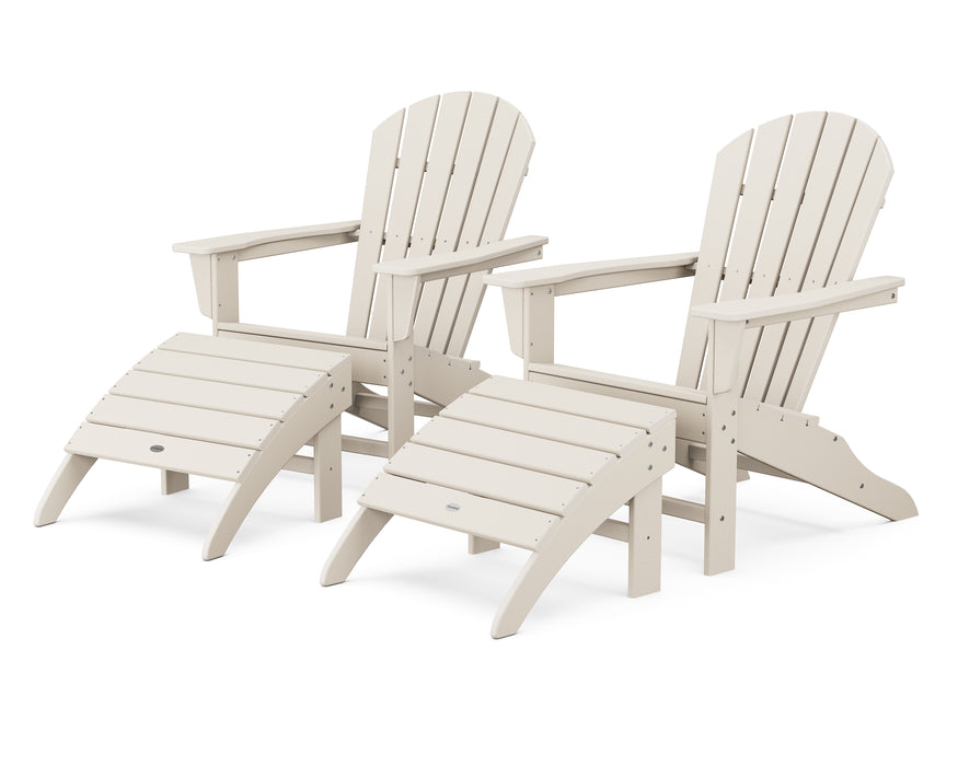 POLYWOOD South Beach 4-Piece Adirondack Set in Sand