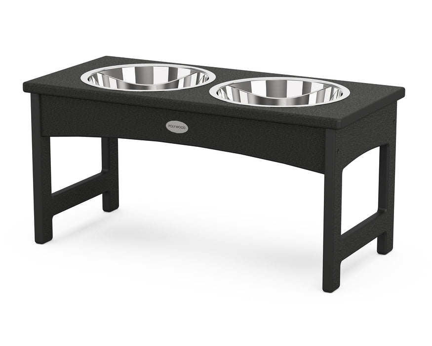 POLYWOOD Pet Feeder in Black