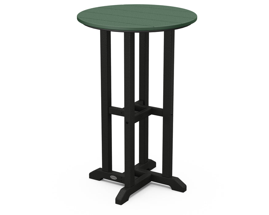 POLYWOOD Contempo 24" Round Counter Table in Black / Green