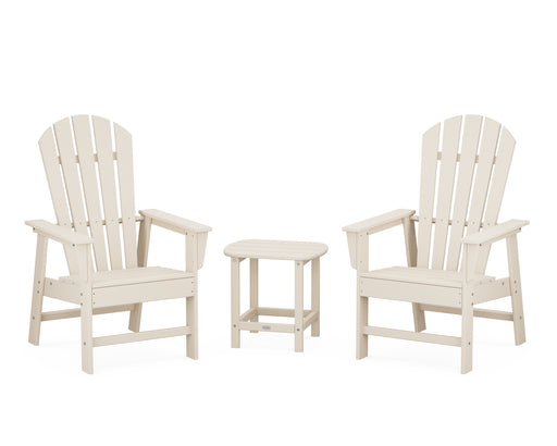 POLYWOOD South Beach Casual Chair 3-Piece Set with 18" South Beach Side Table in Sand image