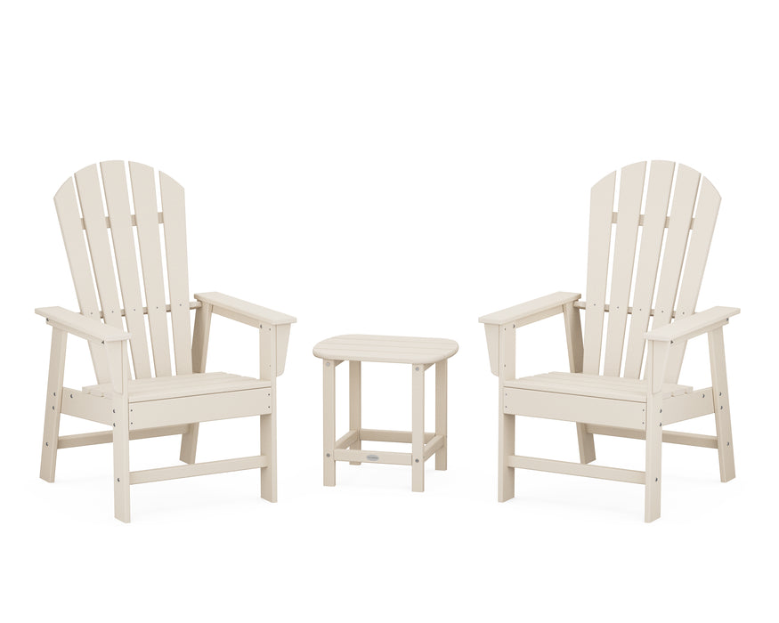 POLYWOOD South Beach Casual Chair 3-Piece Set with 18" South Beach Side Table in Sand image