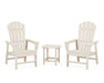 POLYWOOD South Beach Casual Chair 3-Piece Set with 18" South Beach Side Table in Sand image